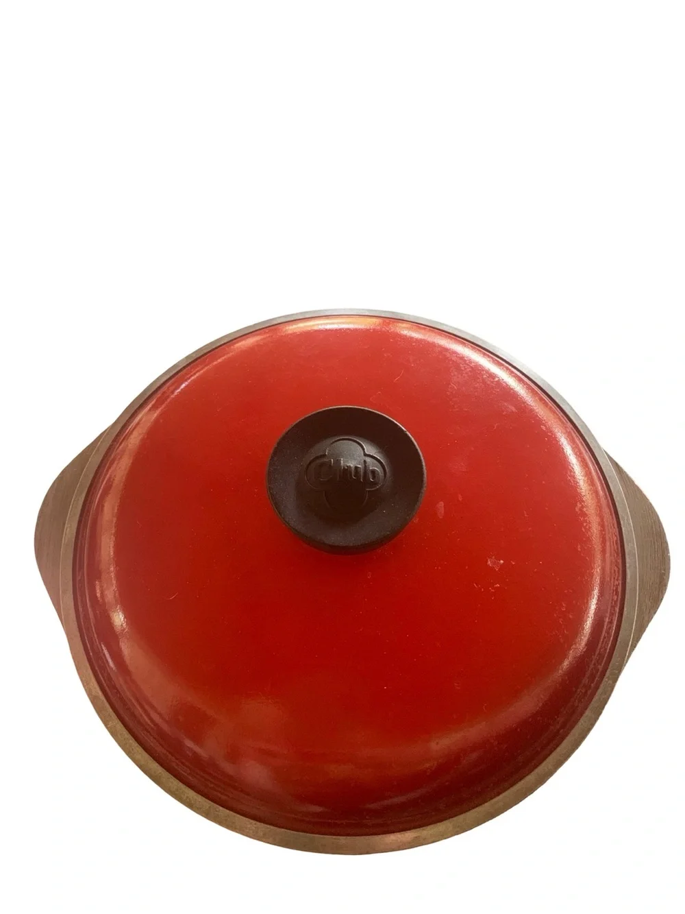 Vintage Club Aluminum Dutch Oven Stock Pot Cookware 4 Qt with Lid 10” poppy Red